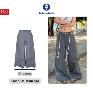 Quần Dài Kaki Sọc VINTAGE PANTS Calem.Club ống rộng tôn dáng form unisex nam nữ
