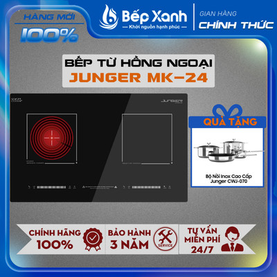 [TẶNG BỘ NỒI JC-200] Bếp Từ Hồng Ngoại Junger MK-24 - Có Inverter - Công Suất 4200W - Xuất Xứ Thái Lan