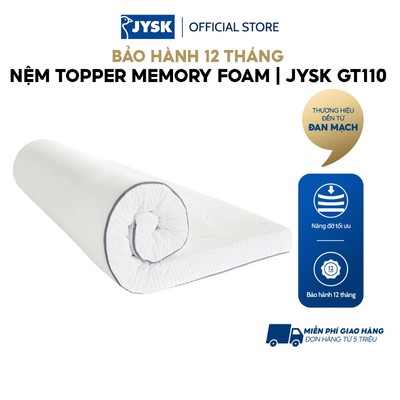 Nệm topper memory foam | JYSK BOKSELVI GT110 WELLPUR | R90/160/180xD200xC8cm