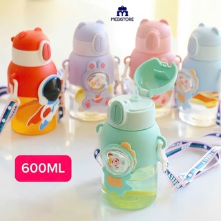 BÌNH UỐNG NƯỚC NẮP GẤU 600ML LÀM BẰNG NHỰA PP CAO CẤP AN TOÀN CHO BÉ - MEBISTORE
