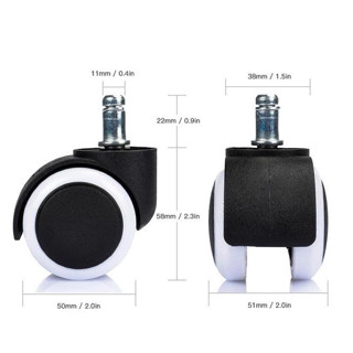  Sỉ Bánh xe ghế xoay  - Phù hợp mọi loại chân ghế văn phòng - Ghế game - Ghế gaming - Xoay 360 độ 