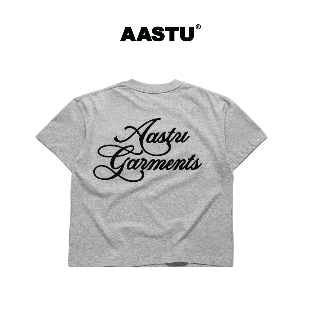 AA STU Áo Thun AASTU Garment tee Vải 100% Cotton Form Boxy Brand Unisex / Grey