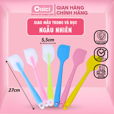 Phới dẹt silicon làm kẹo nougat, trộn bột, phết kem Bếp Của Mẹ Onici 28cm
