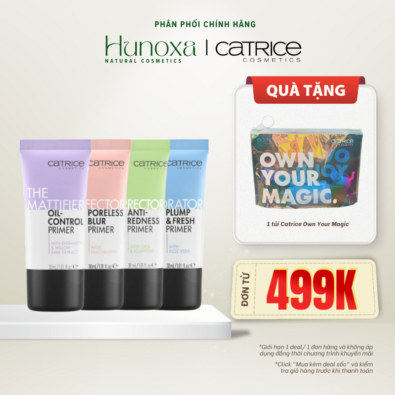  Kem lót Catrice Primer The Mattifier Oil-Control kiềm dầu dưỡng ẩm giảm dầu thừa và bã nhờn 30ml - HUNOXA 