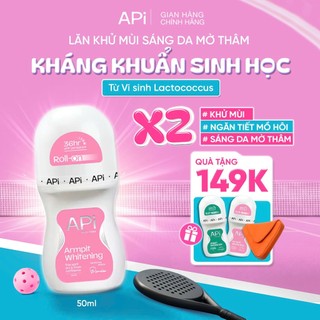  Lăn khử mùi APi Roll on khử mùi dưỡng sáng mờ thâm Lăn nách APi ngăn tiết mồ hôi công nghệ kháng khuẩn 50ML 