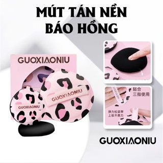  Bông Mút GUOXIAONIU Size 70mm– Da Báo Kèm Hộp Mềm Mại Không Hút Kem Nền Đa Năng 