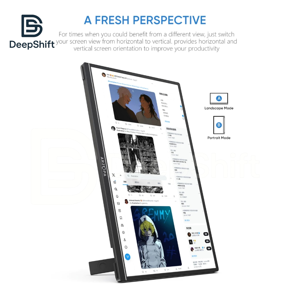 Màn hình di động ARZOPA Z1RC | 16 Inch | 2.5K IPS | HDR 500nits | 60Hz | Laptop PC Mac PlayStation Nintendo | BigBuy360 - bigbuy360.vn