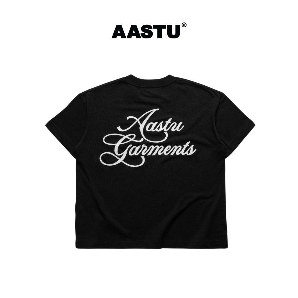 AA STU - Áo Thun AASTU Garment tee Vải 100% Cotton Form Boxy Brand Unisex / Black
