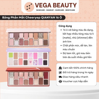  Bảng Phấn Mắt Cheeryep QIANYAN Natural Color Starring 16 Ô 16g đa dạng tông màu tạo được nhiều tông makeup khác nhau 