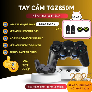 🎁Tặng Bọc Joystick🎁 Tay cầm chơi game không dây TGZ-850M 2.4G -Tay cầm dành cho PC, Laptop, TV Android ,Hỗ trợ chơi F04