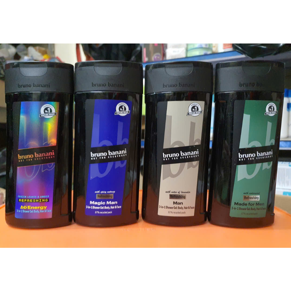Sữa tắm gội rửa mặt cho nam Bruno Banani 3in1 250ml của Đức