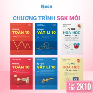 Sách Tự học Toán - Lý - Hóa lớp 10 Chương trình SGK mới | Moonbook THCS