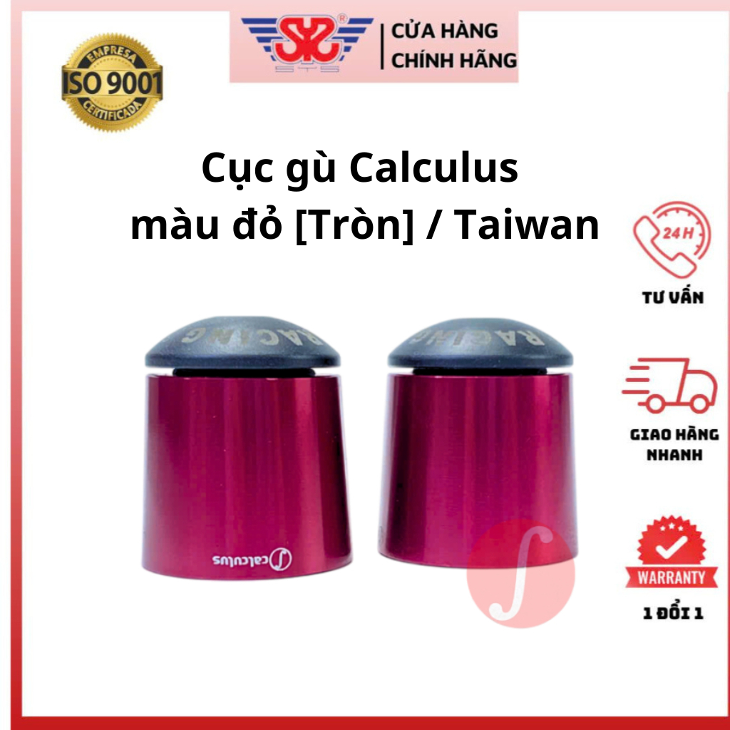 Cục gù ghi đông | Gù tay lái Yamaha, Suzuki tròn đỏ chính hãng Calculus CG-CLL
