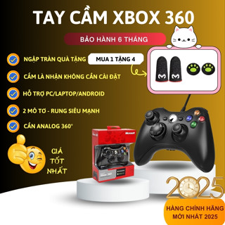 🎁Tặng Bọc Joystick🎁 Tay cầm chơi game có dây fifa online 4 xbox 360 full box có rung, tay cầm fo4 cho Pc, Laptop full