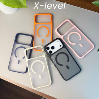  Ốp Lưng Nhám Mờ X-Level Magnet Armor Case Hỗ Trợ Sạc Không Dây Chống Sốc Cho iPhone 17 Pro Max Air 16 Plus 15 