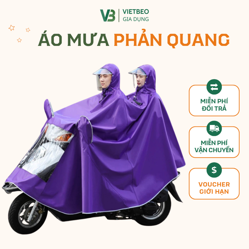 Áo Mưa Phản Quang DIDOOGLT Áo Mưa Xẻ Tay Đi Xe Máy Có Kính Trong Suốt Bảo Vệ Mắt