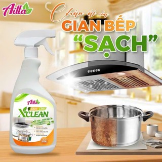  Tẩy đa năng X-CLEAN 500ml Làm Sạch Dầu Mỡ Vết Ố Vàng Tường Bếp Mặt kính Không Màu Không Mùi 