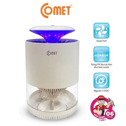 [Hỏa tốc HCM] Đèn LED Diệt Côn Trùng COMET CM078 3W 2 trong 1 gồm tia ánh sáng tím + quạt hút