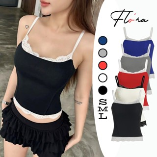 Áo Croptop HAI DÂY REN NGỰC CÓ VÂN Thun Gân Sexy CR17, Áo Thun 2 Dây Ôm Body Đẹp Tôn Dáng Flo'ra