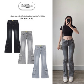 M5 - Quần Jean Trendy Best Seller GuZ Ống Loe Cạp Trễ Ôm Tôn Dáng Jean Đẹp - Vr9 Nữ Women Pants