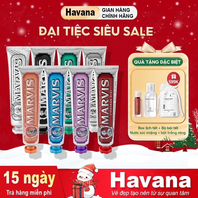 Kem đánh răng Marvis Toothpaste 85ml nhiều mùi hương