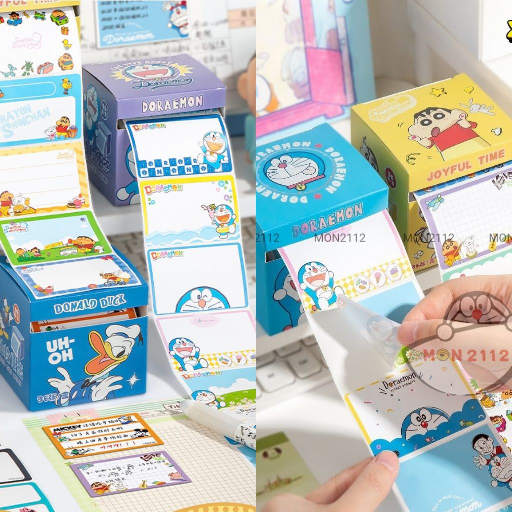 Cuộn giấy note Doraemon Doremon ghi chú sticker note hoạt hình dễ thương