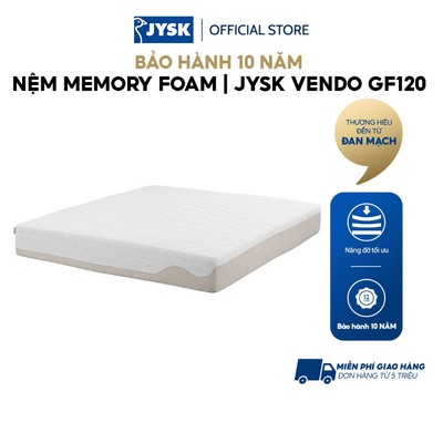Nệm memory foam | JYSK VENDO GF120 F WELLPUR | R160/180xD200xC28cm