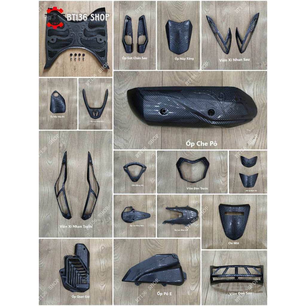 Ốp Carbon Lead 2022 / 2023 / 2024 - Bộ Ốp Nhựa Carbon Xe Lead Đời 2022 / 2023 / 2024