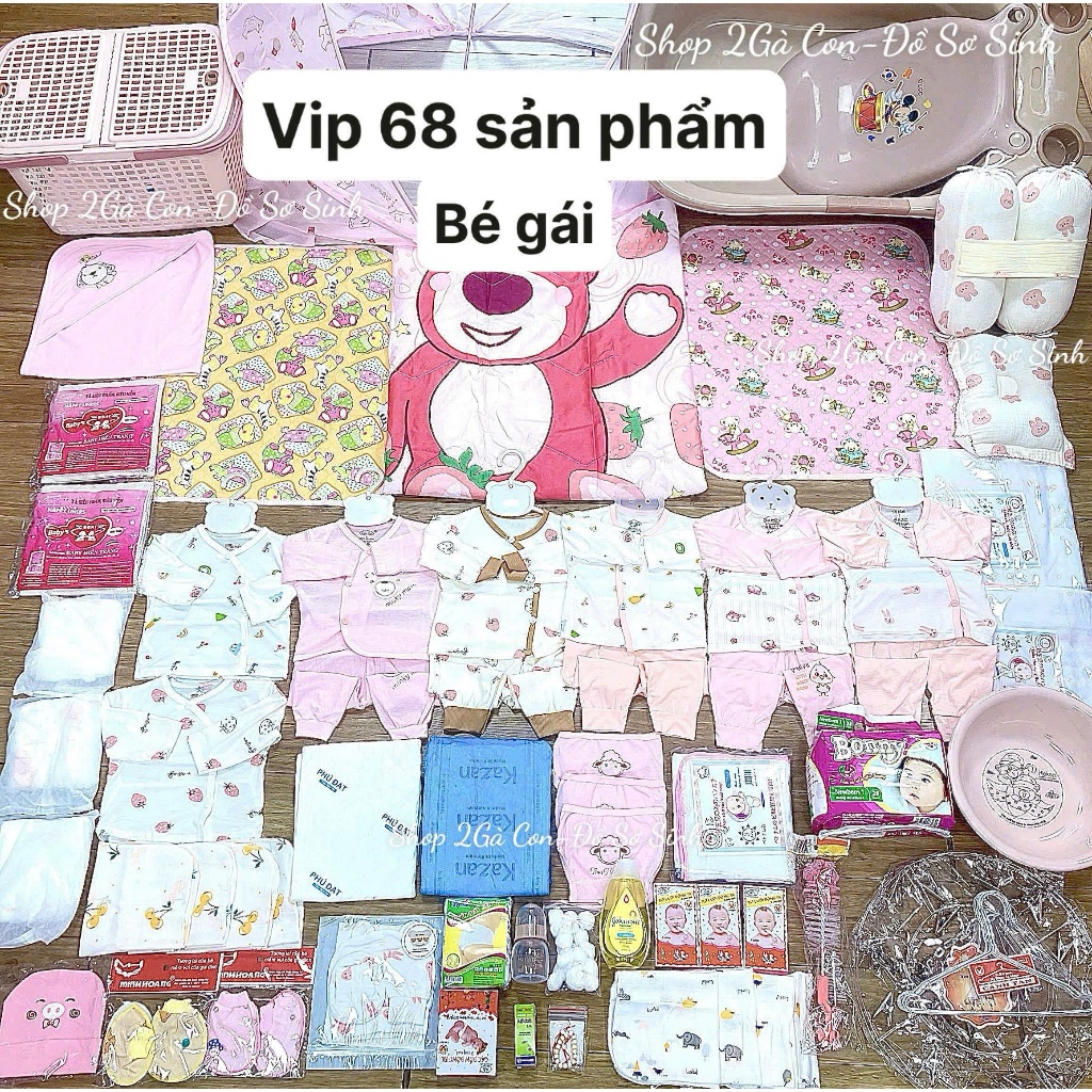 Combo đi sinh đầy đủ cho mẹ và bé 68 món với nhiều quà tặng