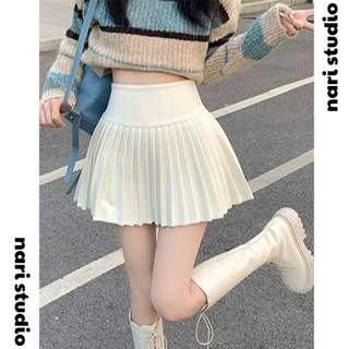 (100% Hàng đẹp) Chân váy xếp ly tennis dáng ngắn dập ly nhỏ màu đen, trắng cạp cao phối khóa kéo cv2