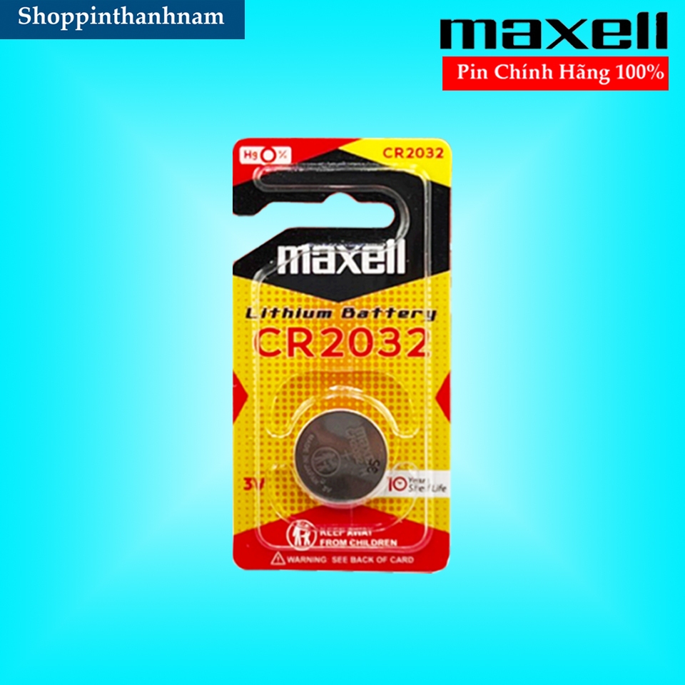 Pin CR2032 Maxell 3V Vỉ 1 Viên Cao Cấp Made In Japan - Hàng Chính Hãng