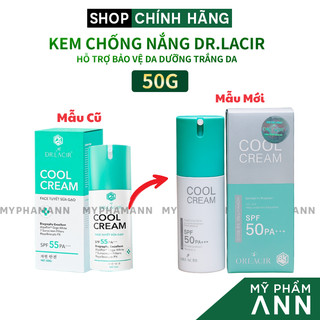  Kem Chống Nắng Dr Lacir Cool Cream - Kem Face Tuyết Sữa Gạo Dưỡng Trắng Da Ban Ngày SPF55 PA+++ 50g Chính Hãng 