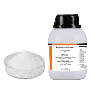 Hoá chất Potassium Chloride KCL. Cas: 7447-40-7. Hoá chất tinh khiết thí nghiệm, bổ sung đa lượng.