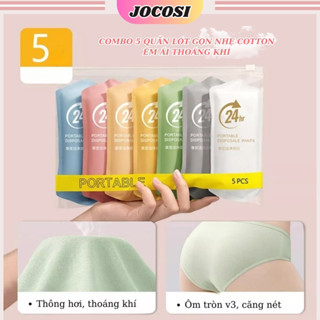  SET 5 Quần lót dùng 1 lần gọn nhẹ cotton êm ái thoáng khí tiện lợi cho phụ nữ mang thai JOCOSI L594 