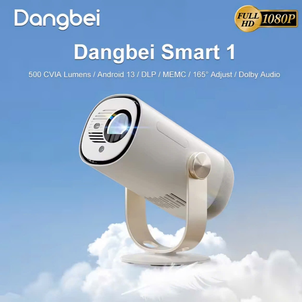 Máy Chiếu Dangbei Smart1. Likenew. 960ansi Màu Trắng Siêu Đẹp, Hộp Đựng Máy, Giao Diện Đẹp, 2Gb/32Gb