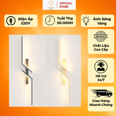 Đèn Tường Trang Trí DT-XT-A04 - Nhiều Mẫu 60-80-100-120cm - Ánh Sáng Vàng - Decor Hiện Đại - BH 1Năm