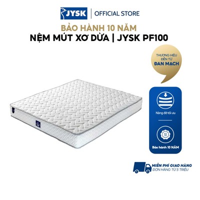 Nệm mút xơ dừa | JYSK PF100 DREAMZONE | R90/140/160/180cmxD200xC20cm | trắng