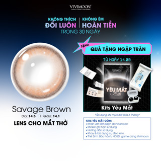 Kính áp tròng VIVIMOON EYECONIC lens cận cho mắt giãn tròng to 14.5mm, lens 06 tháng (Giá 01 đôi)