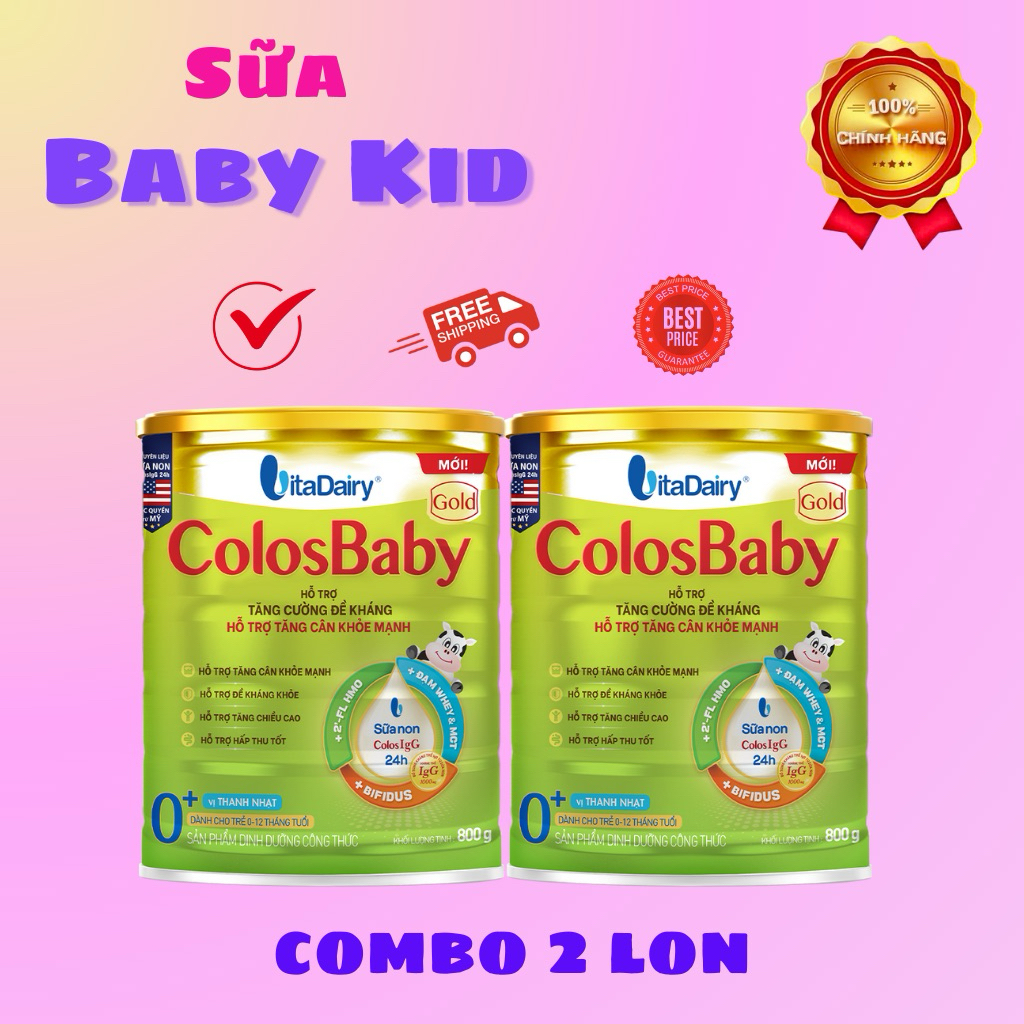 [VỊ THANH NHẠT]Combo 2lon Colosbaby Gold 0+ lon 800gr(DATE MỚI NHẤT-B)