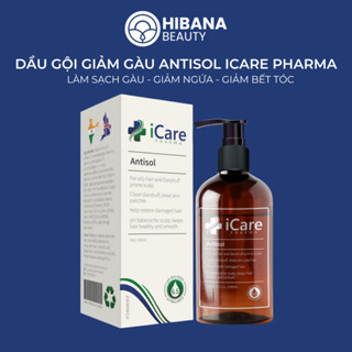 Dầu Gội iCare Pharma Antisol Dược Liệu PH 6.5 Giúp Làm Sạch Gàu, Giảm Ngứa 240ml