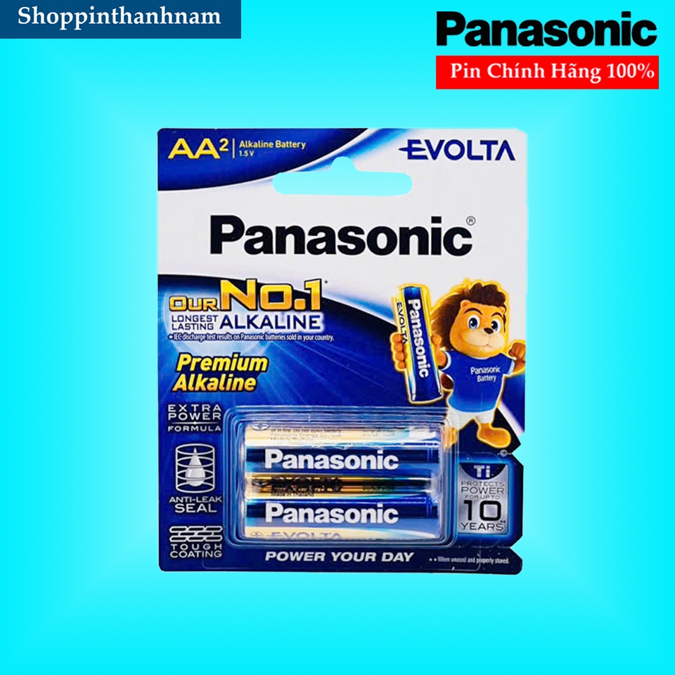 Pin AA Panasonic Evolta Cao Cấp LR6EG-2B Vỉ 2 Viên Chính Hãng