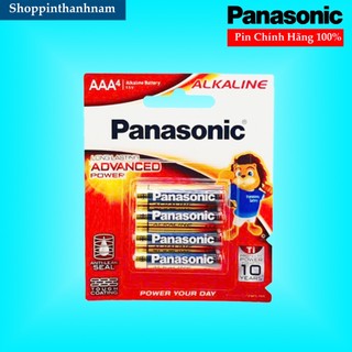 Vỉ 4 pin aaa panasonic alkaline lr03t-4b chính hãng dung lượng cao