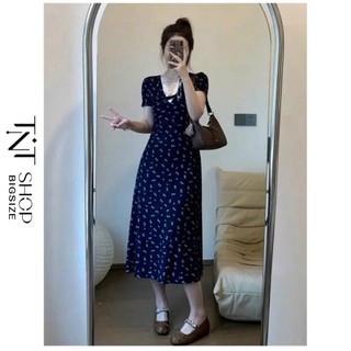  VÁY MAXI HOA NHÍ BIGSIZE DÁNG DÀI XOẮN NƠ NGỰC   TNT SHOP BIGSIZE 60kg - 90kg   