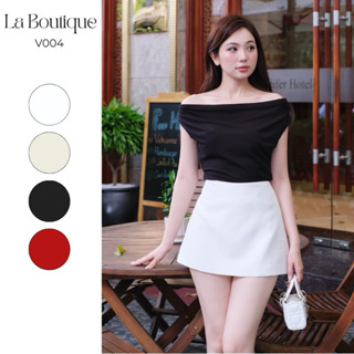 Chân Váy Chữ A La Boutique Lưng Cao Hack Mông Vải Carolan 2 Lớp Dày Dặn Cao Cấp-V004