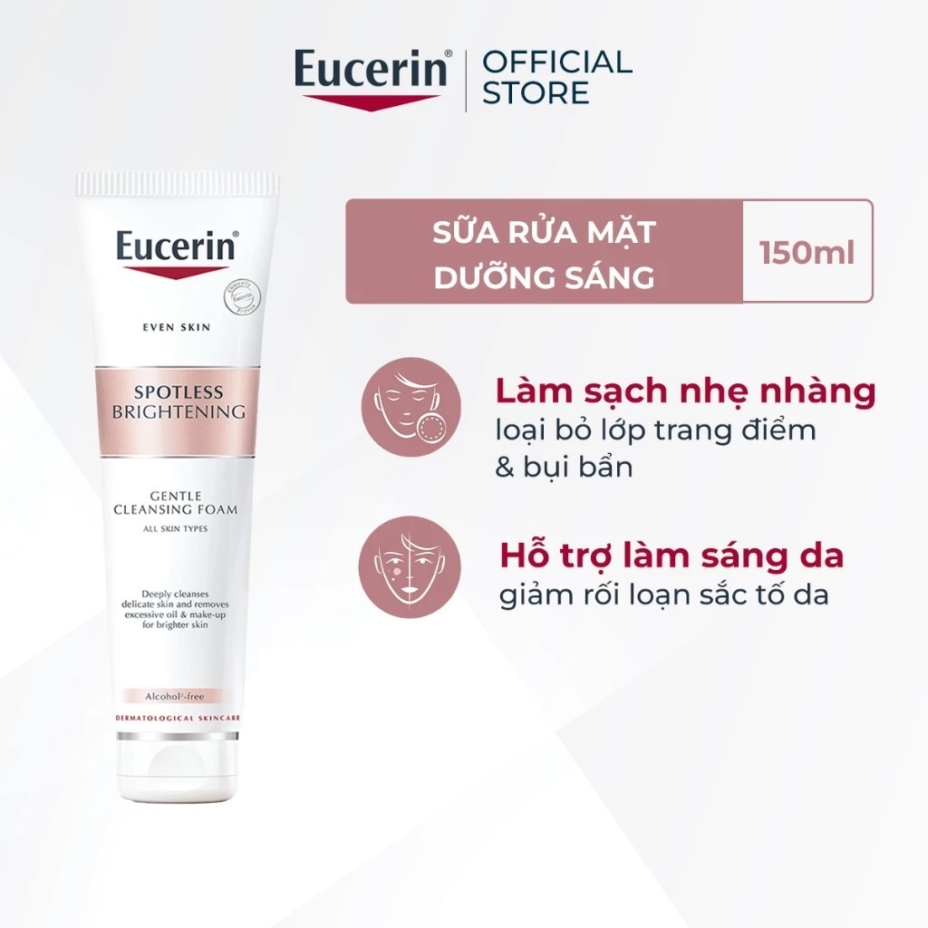 [KOL x Eucerin]Sữa rửa mặt sáng da Eucerin Spotless Brightening Cleansing Foam 150g
