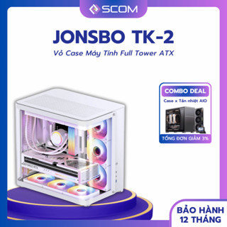 Vỏ Case PC Jonsbo TK-2 Case Máy Tính ATX Full Tower Mặt Kính Cong Bể Cá Dựng Card VGA