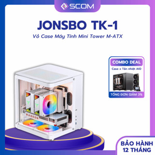 Vỏ Case PC Jonsbo TK-1 Case Máy Tính M-ATX Mini Tower Mặt Kính Cong Bể Cá Nhỏ Gọn