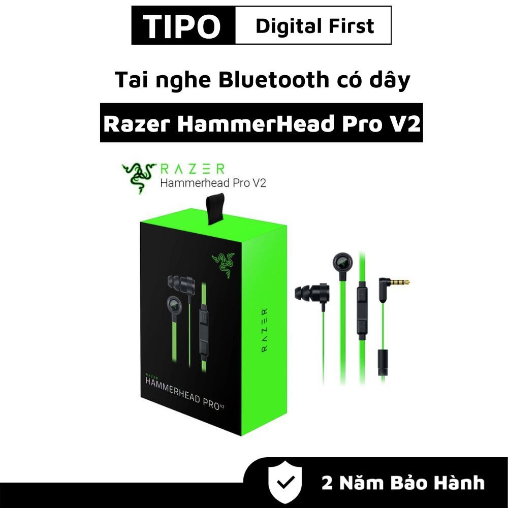 Tai Nghe Razer Hammerhead Pro V2 New Seal FullBox Tai Nghe Có Dây Bass Mạnh Không Delay Chơi Game Mượt Mà BH 2 Năm
