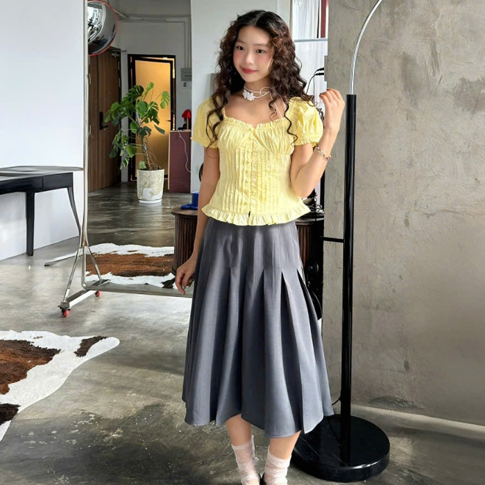 NAVIE - Chân váy dài xếp ly dài LITA thời trang nữ | BigBuy360 - bigbuy360.vn
