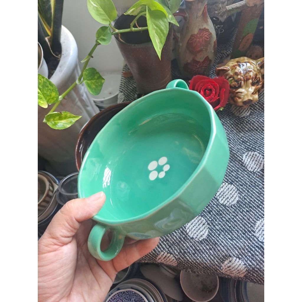 Thố trụ , thố quai, tô chén dĩa Country Holiday gốm nhật vintage